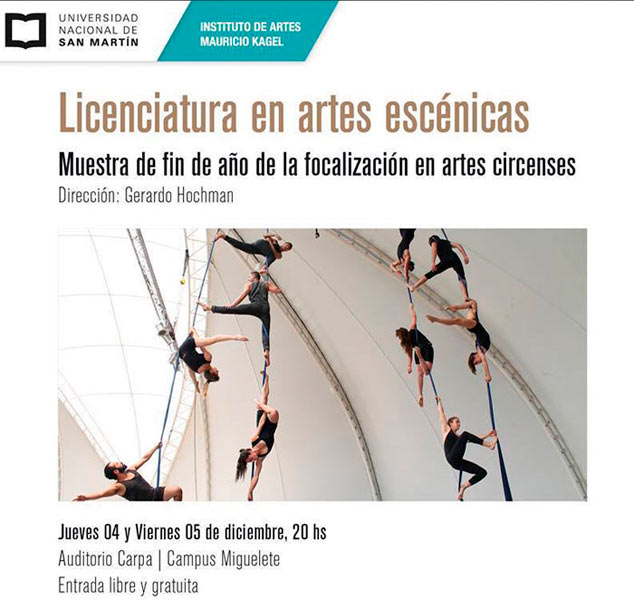 UNSAM - Licenciatura en Artes Circenses - Muestra de fin de año 2014