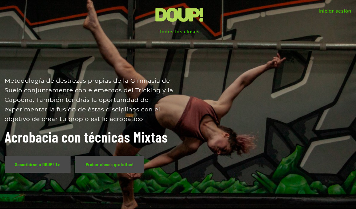 Doup TV!!  Acrobacia tecnicas combinadas - Diana Sauval